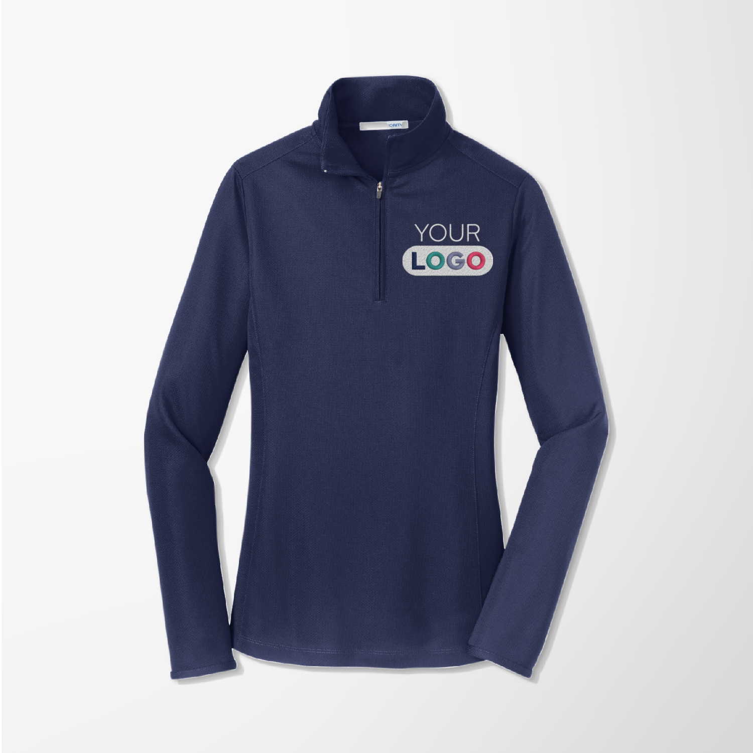 tangram 　LOGO LONG SLEEVE POLO SHIRTS Custom Long Sleeve Polos Shirts Branded with Company Logo