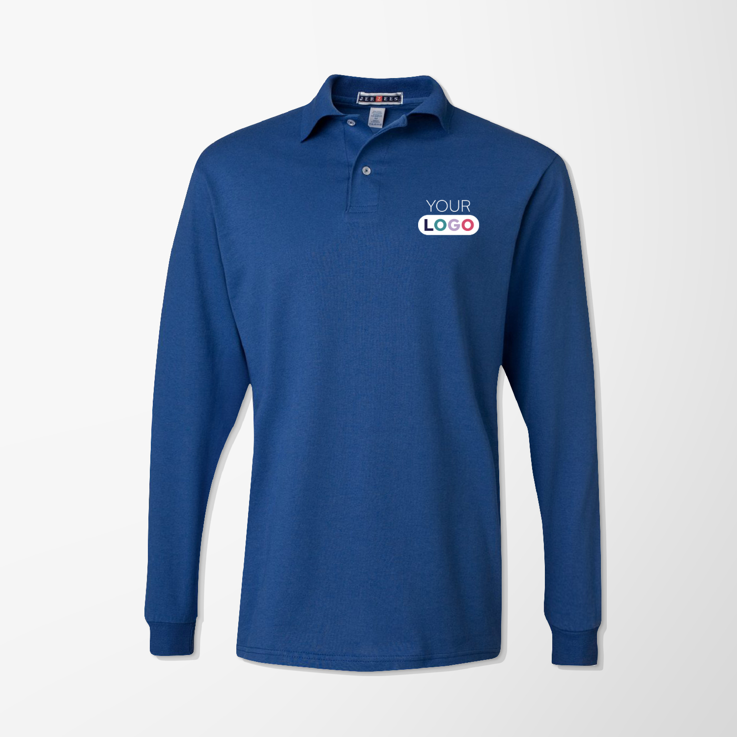 Custom Long Sleeve Polos Shirts Branded with Company Logo