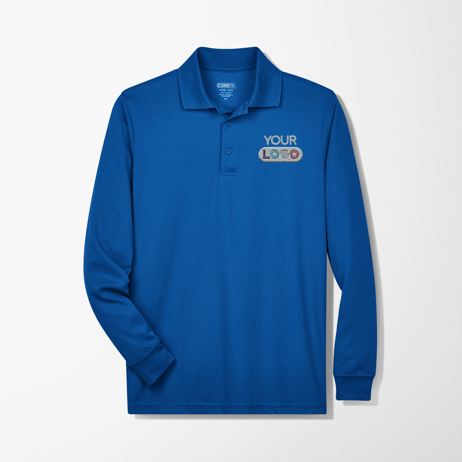 Custom Long Sleeve Polos Shirts Branded with Company Logo