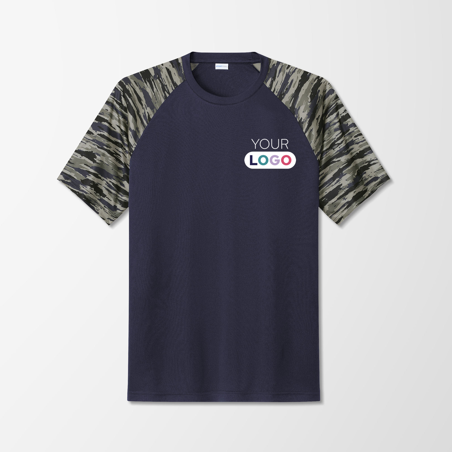 Custom Sport-Tek® Men's Camo Colorblock Drift T-Shirt | Pens.com