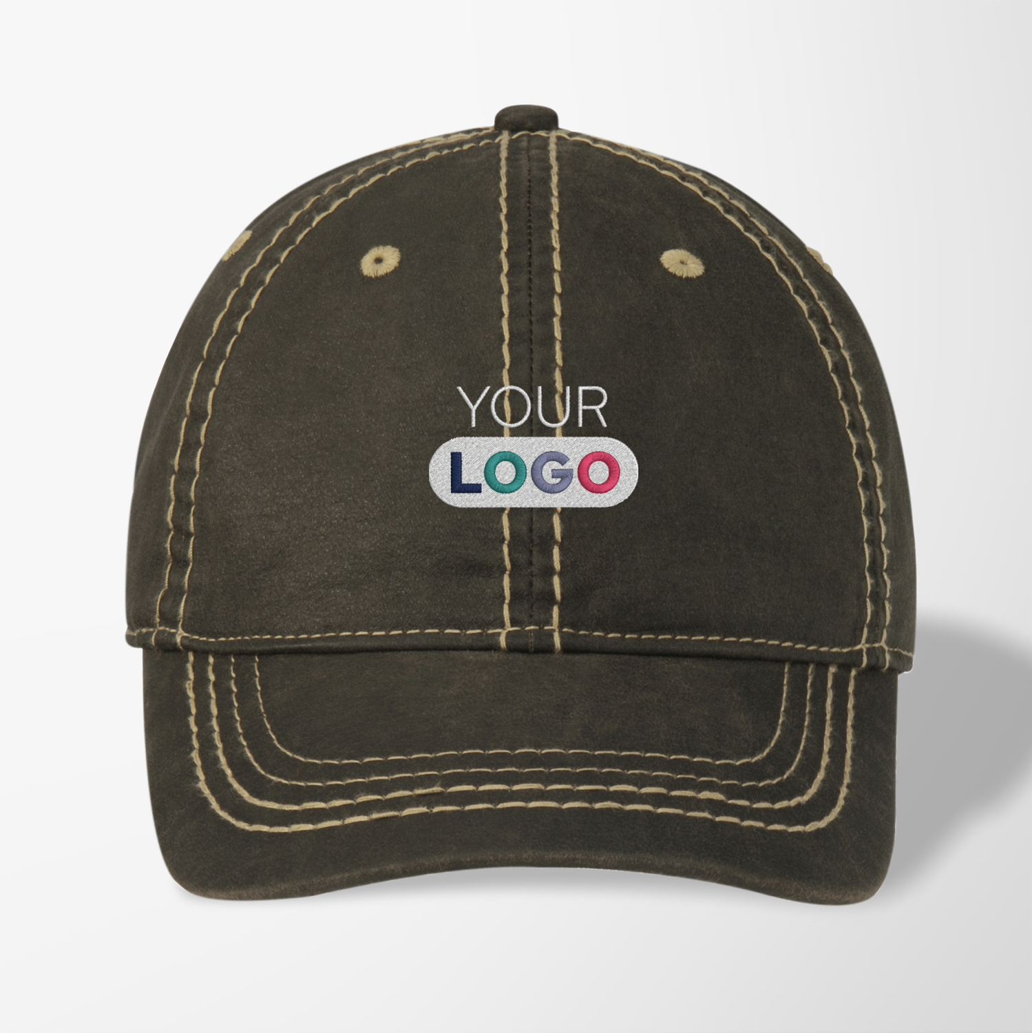 Custom Port Authority® Pigment Print Distressed Cap | Pens.com