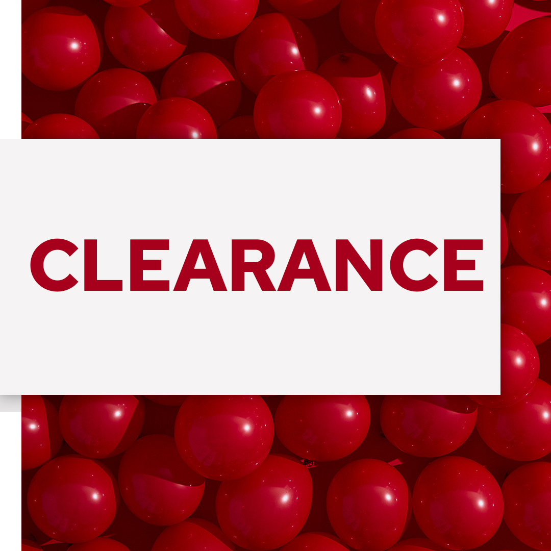 Clearance banner to indicate discounted promotional products available in our promotional items on clearance section.