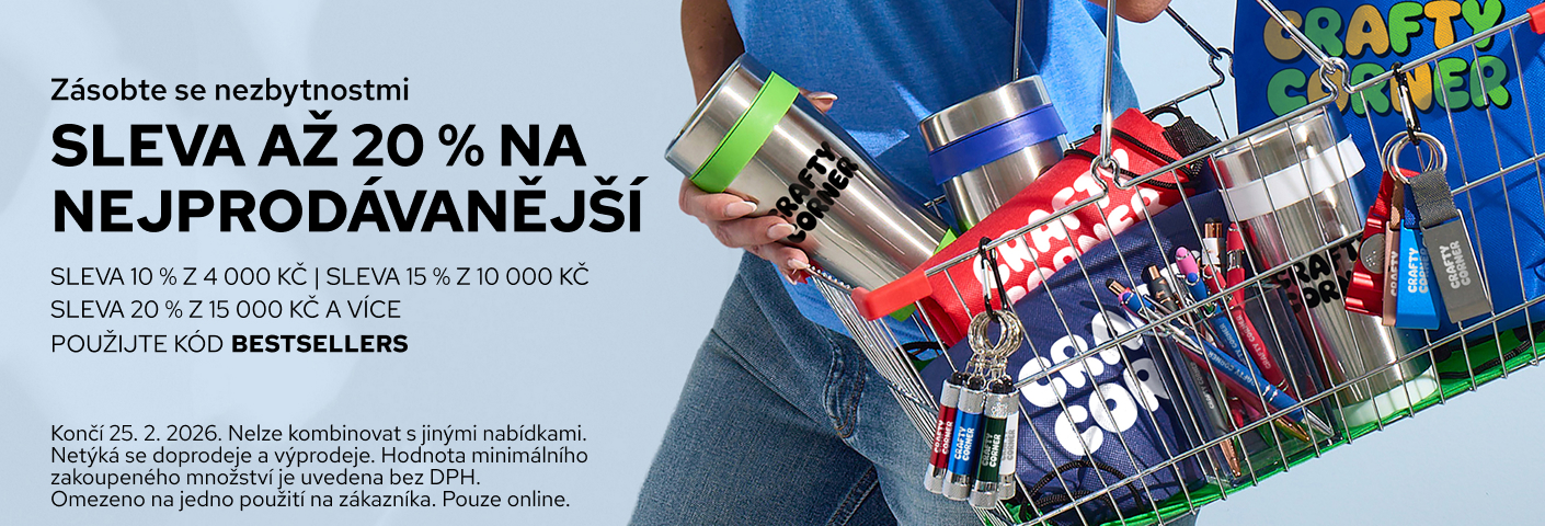 Získejte slevu až 20 % na reklamní předměty