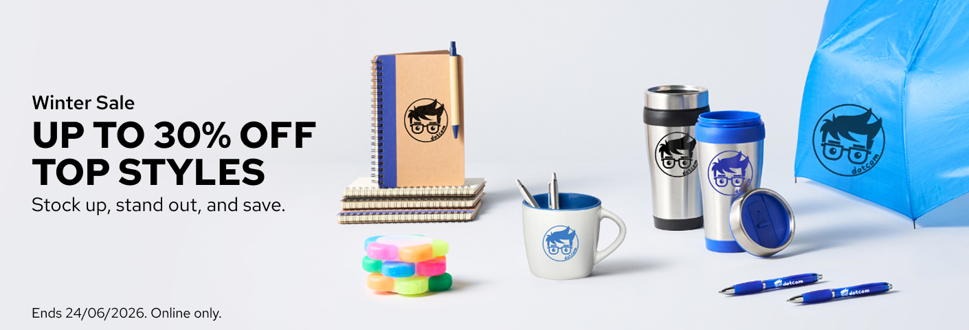 Save up to 30% on top promotional products.