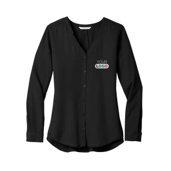 Port Authority ® Ladies Long Sleeve Button-Front Blouse