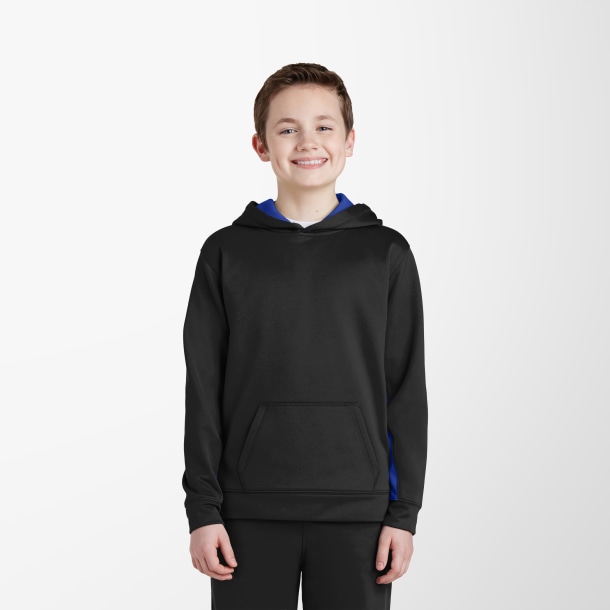 Sport-Tek® Youth Colorblock Fleece Sport-Wick® Hoodie