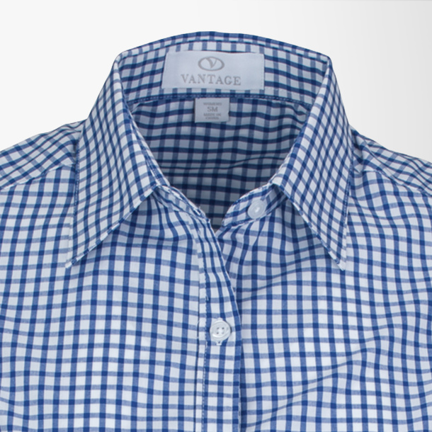 Vantage Women's Easy-Care Gingham Shirt
