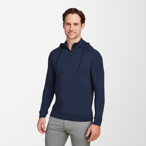 Swannies Adult Quarter-Zip Hooded Vandyke Pullover