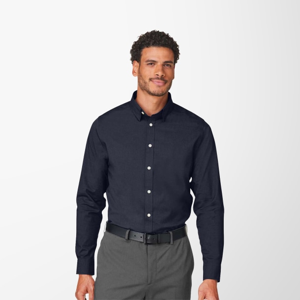 Devon & Jones Men's Poplin CrownLux Performance® Dress Shirt