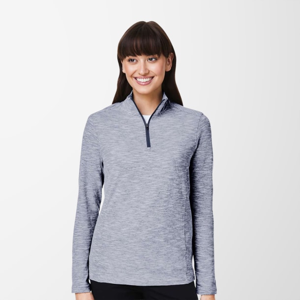 North End Women's Quarter-Zip Jacquard Eclipse Pullover