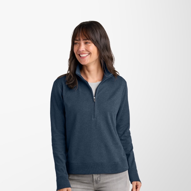TravisMathew Women's Quarter-Zip Ocean Villa Pullover