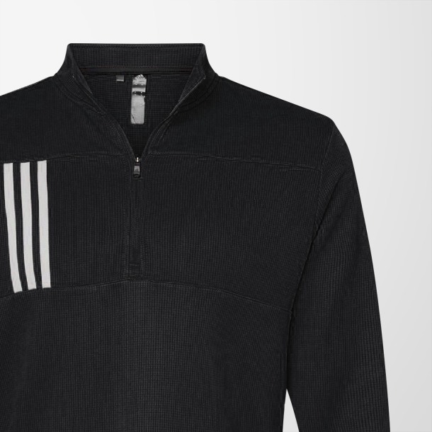 adidas® Men's Quarter-Zip Double-Knit Pullover