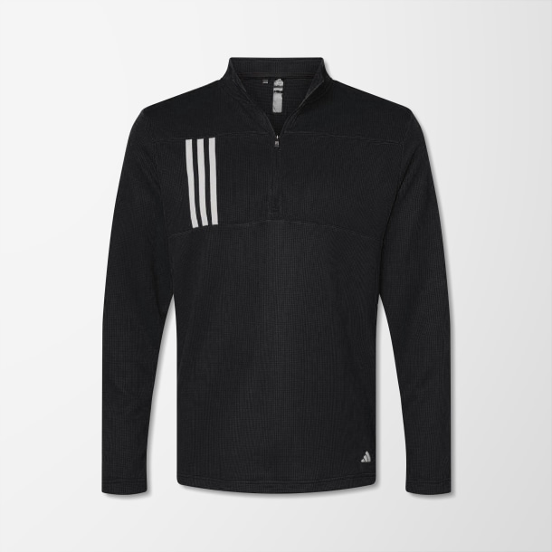adidas® Men's Quarter-Zip Double-Knit Pullover