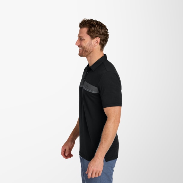 TravisMathew Men's Striped Glenview Polo