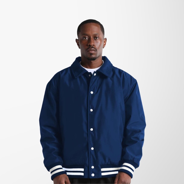 Shaka Wear Adult Collared Varsity Jacket