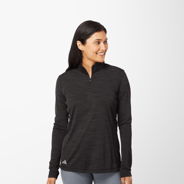 adidas® Women's Quarter-Zip Mélange Pullover