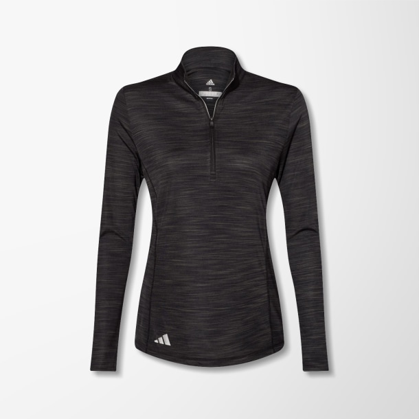 adidas® Women's Quarter-Zip Mélange Pullover