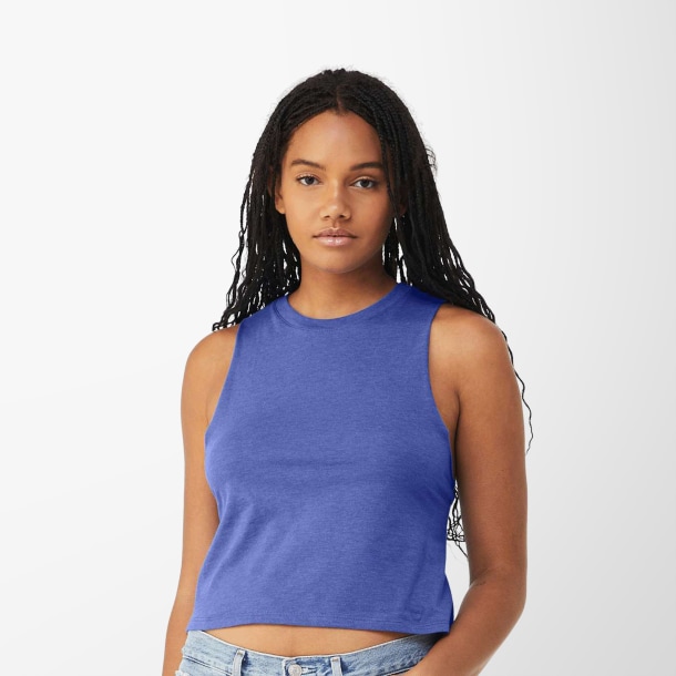 BELLA + CANVAS Women's Cropped Racerback Tank Top
