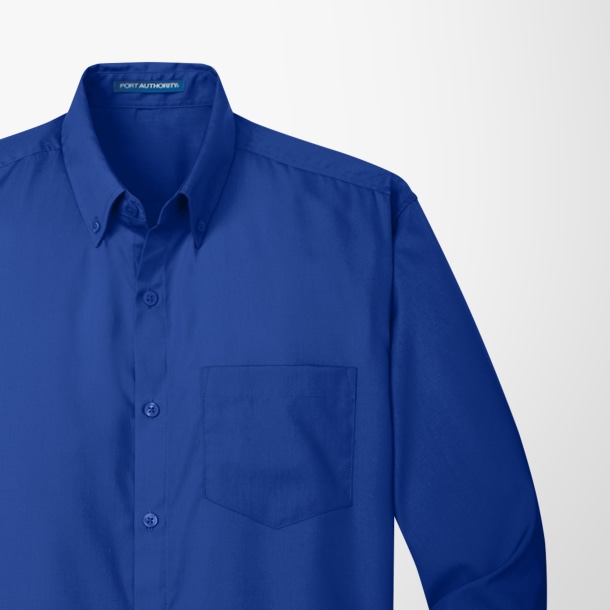 Port Authority® Men's Long-Sleeve Poplin Carefree Shirt
