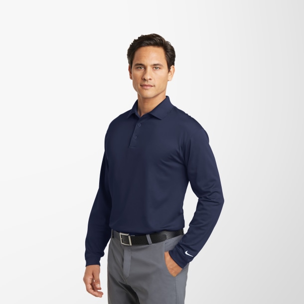 Nike Men's Long-Sleeve Dri-FIT Stretch Tech Polo