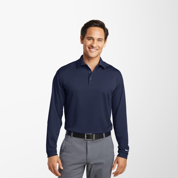 Nike Men's Long-Sleeve Dri-FIT Stretch Tech Polo