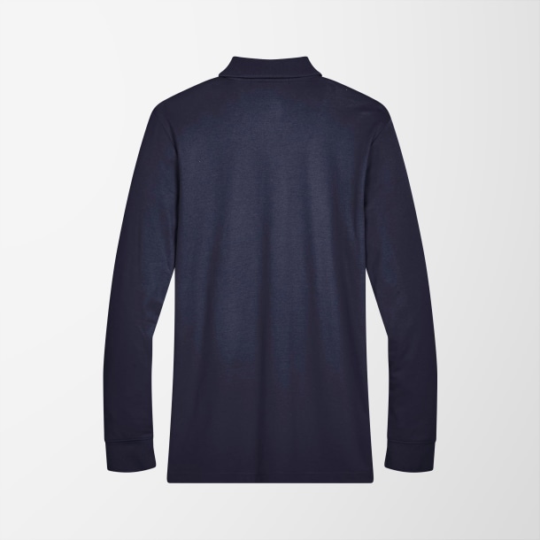 Devon & Jones Men's Long-Sleeve Plaited CrownLux Performance® Polo