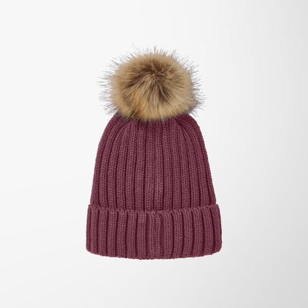 Port Authority® Faux Fur Pom-Pom Beanie