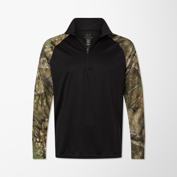 Realtree® Adult Quarter-Zip Colorblock Performance Pullover