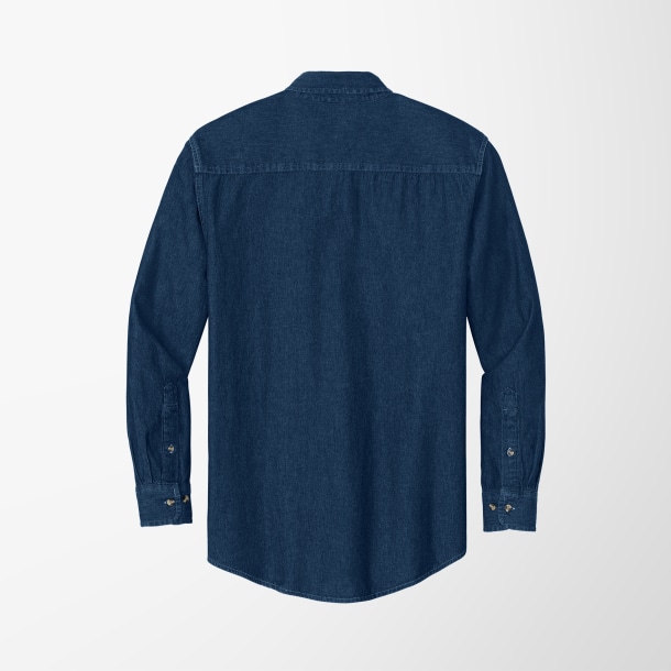 Port & Company® Men's Long-Sleeve Denim Value Shirt