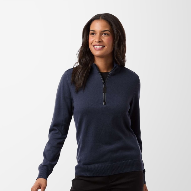 Devon & Jones Women's Quarter-Zip New Classics Sweater