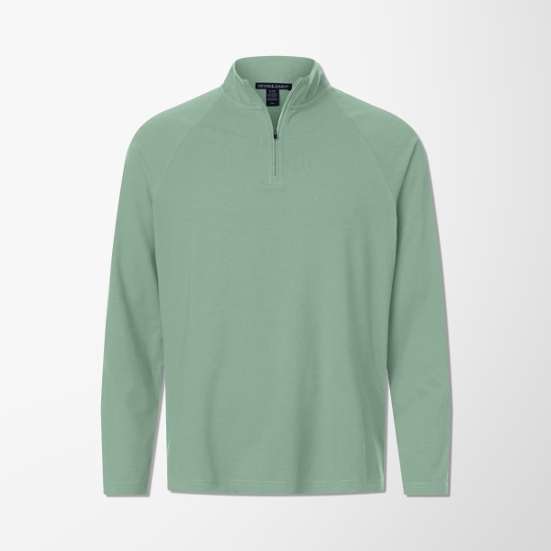 Devon & Jones Men's Quarter-Zip Pebbled Seaton Pullover