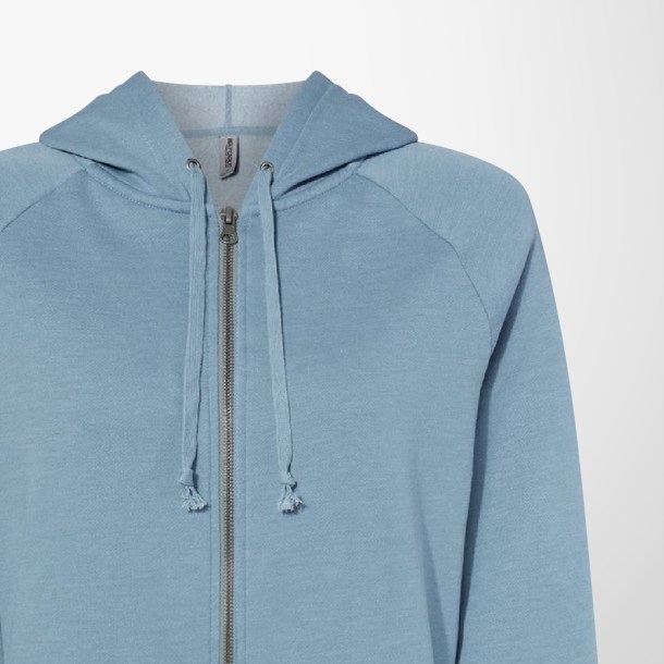 Independent Trading Co. Women's Full-Zip Wave Wash California Hoodie