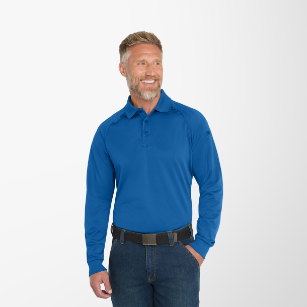 CornerStone® Men's Long-Sleeve Snag-Proof Tactical Polo