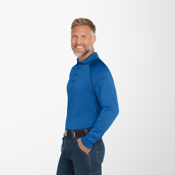 CornerStone® Men's Long-Sleeve Snag-Proof Tactical Polo