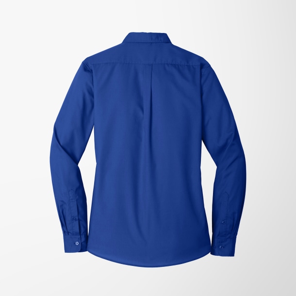Port Authority® Women's Long-Sleeve Poplin Carefree Shirt