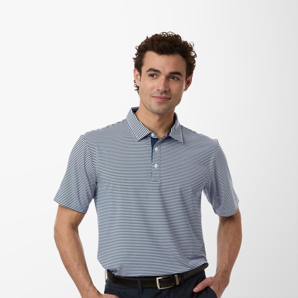 Swannies Men's Striped Smith Polo