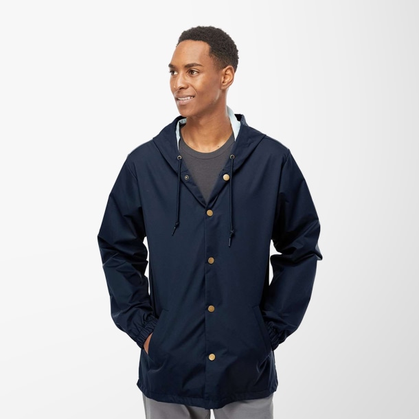 Independent Trading Co. Men's Water-Resistant Windbreaker Jacket