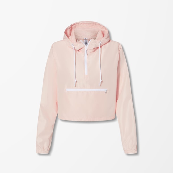 Independent Trading Co. Women's Cropped Quarter-Zip Windbreaker Jacket