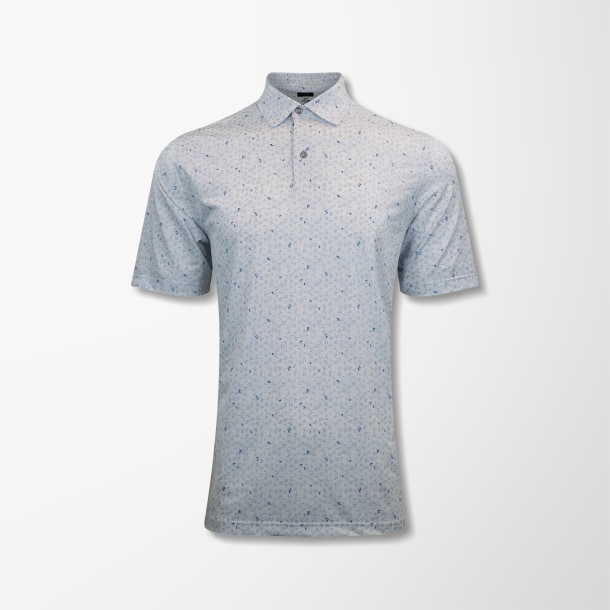 Greg Norman Men's Printed Pique Polo