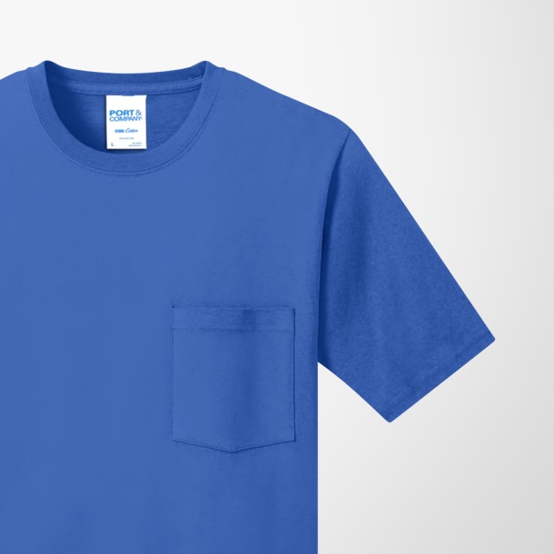 Port & Company® Adult Cotton Core T-Shirt with Pocket