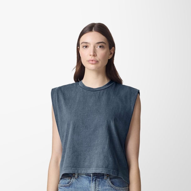 American Apparel Women's Garment-Dyed Heavyweight Muscle T-Shirt