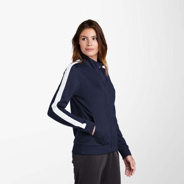 Sport-Tek® Women's Tricot-Sleeve Track Jacket