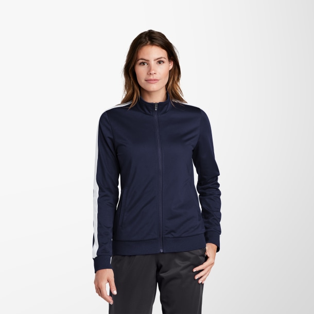 Sport-Tek® Women's Tricot-Sleeve Track Jacket