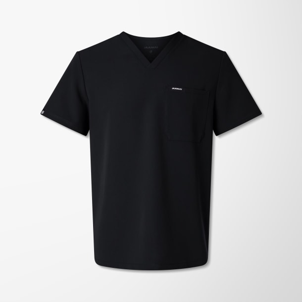 Jaanuu Men's V-Neck Scrub Holmes Everyday Top with Pocket