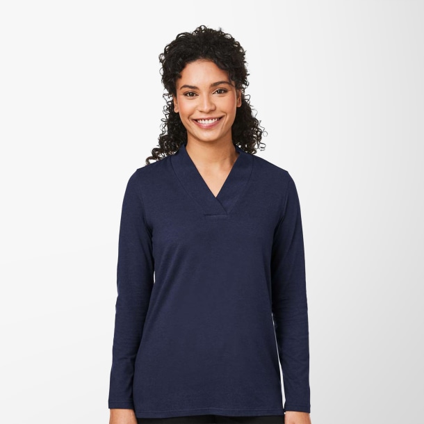 Devon & Jones Women's Shawl-Collar Raleigh Top