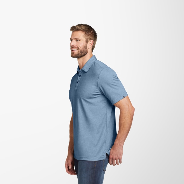 TravisMathew Men's Heather Oceanside Polo