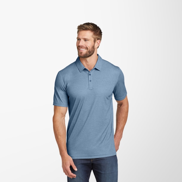 TravisMathew Men's Heather Oceanside Polo