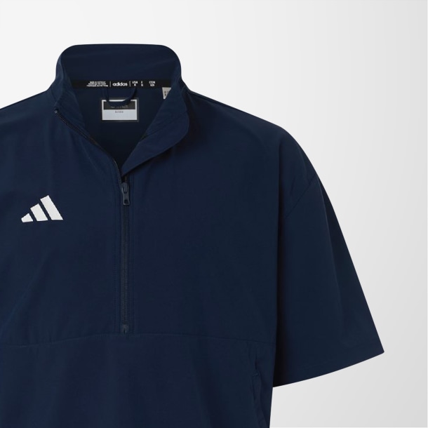 adidas® Men's Short-Sleeve Quarter-Zip Pullover