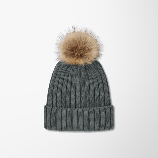 Port Authority® Faux Fur Pom-Pom Beanie
