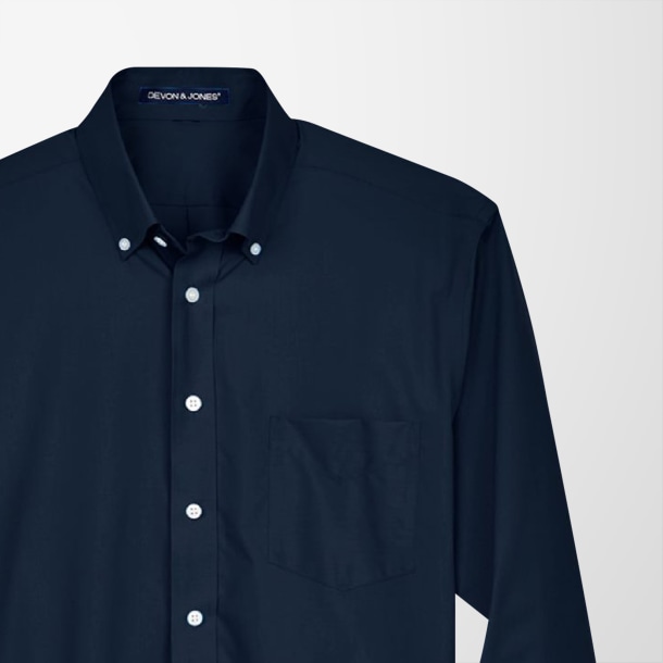 Devon & Jones Men's Broadcloth Crown Collection® Dress Shirt